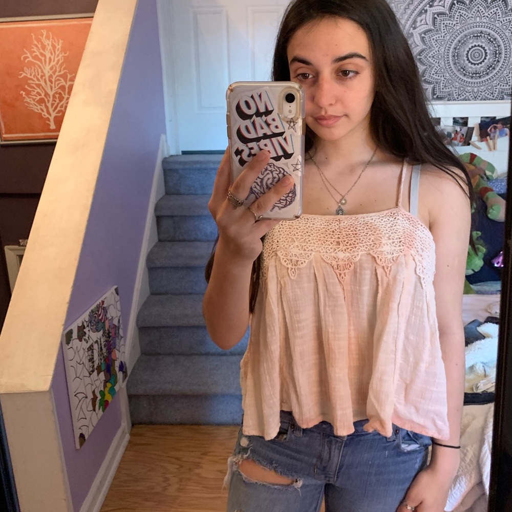 AEO marble colored tank top